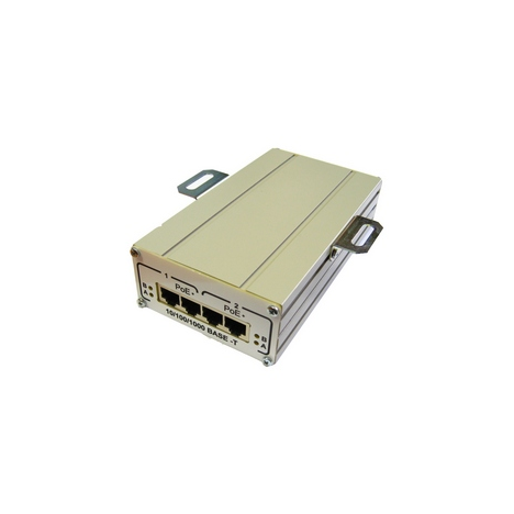 2-портовый инжектор РоЕ+(HighPoE) 802.3at FSE-2G+ для питания двух видеокамер РоЕ+ (30 Вт) или одной PTZ-видеокамеры РоЕ+ (60 Вт)
